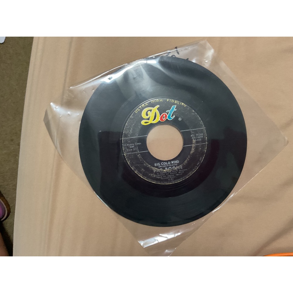 Dot Records Pat Boone 45 RPM 7" Black Good Big Cold Wind Thats My Desire 16244